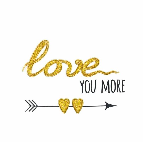 Bead Embroidery Kit DIY Miniart Crafts 33011-1 Love You More Handmade Wall Art - Picture 1 of 5
